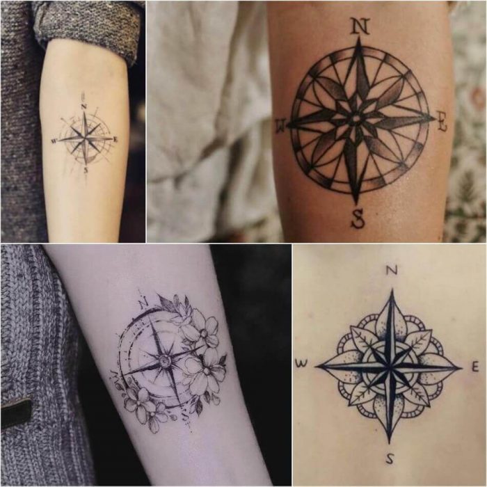 Compass Tattoo Designs Popular Ideas For Compass Tattoos With