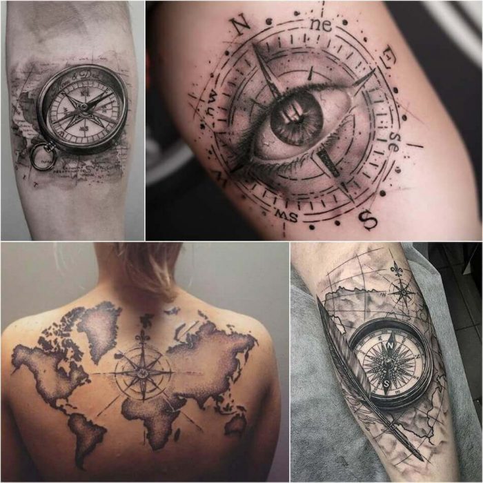 Compass Tattoo Designs Popular Ideas For Compass Tattoos With