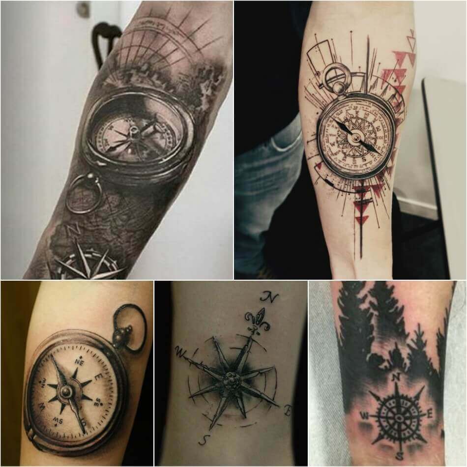 Compass Tattoo Designs Popular Ideas For Compass Tattoos With