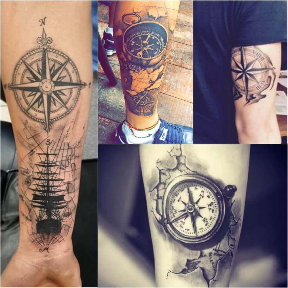 Compass Tattoo Designs - Popular Ideas for Compass Tattoos with Meaning