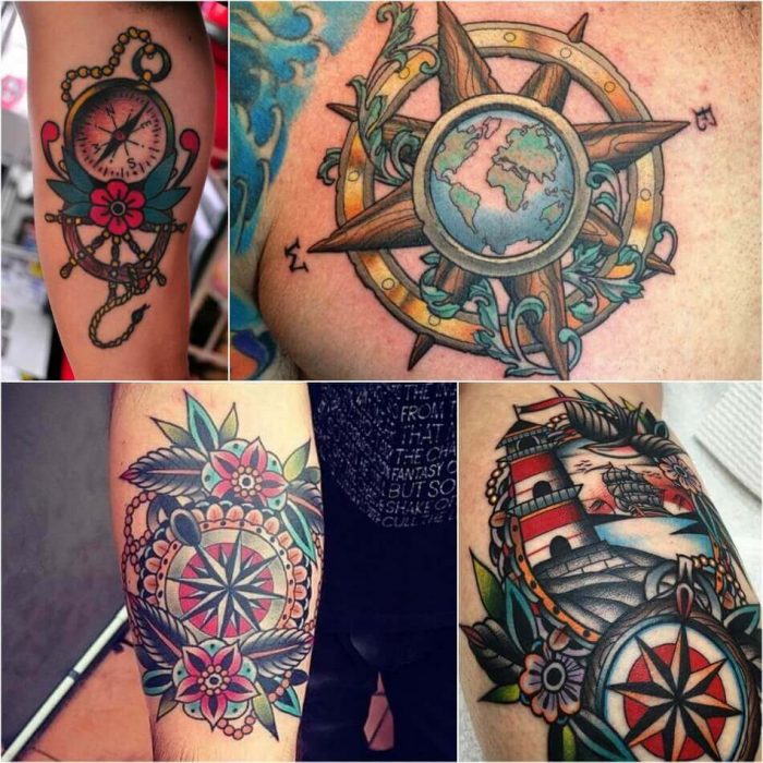 Compass Tattoo Designs - Popular Ideas for Compass Tattoos with Meaning