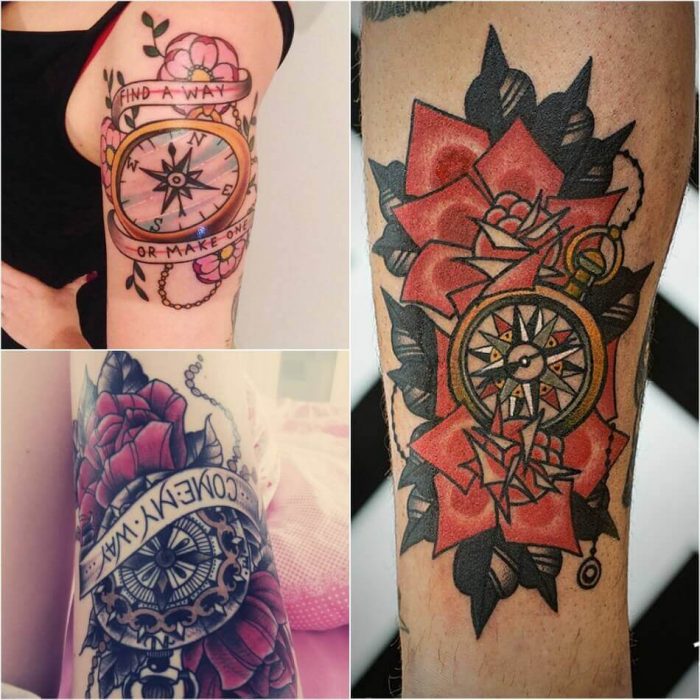 Compass Tattoo Designs Popular Ideas For Compass Tattoos With