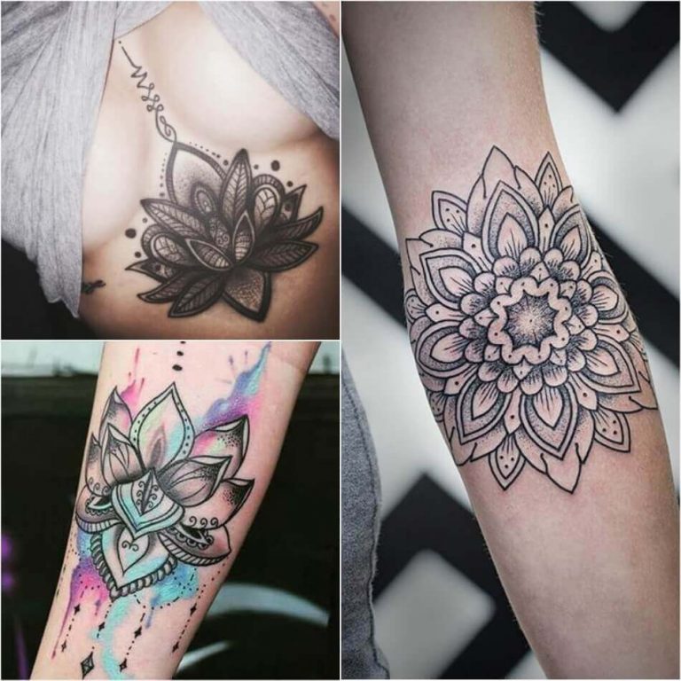 Lotus Flower Tattoo - Female Lotus Tattoos Designs with Meaning