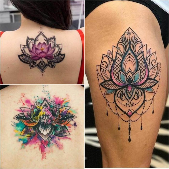 Lotus Flower Tattoo - Female Lotus Tattoos Designs with Meaning