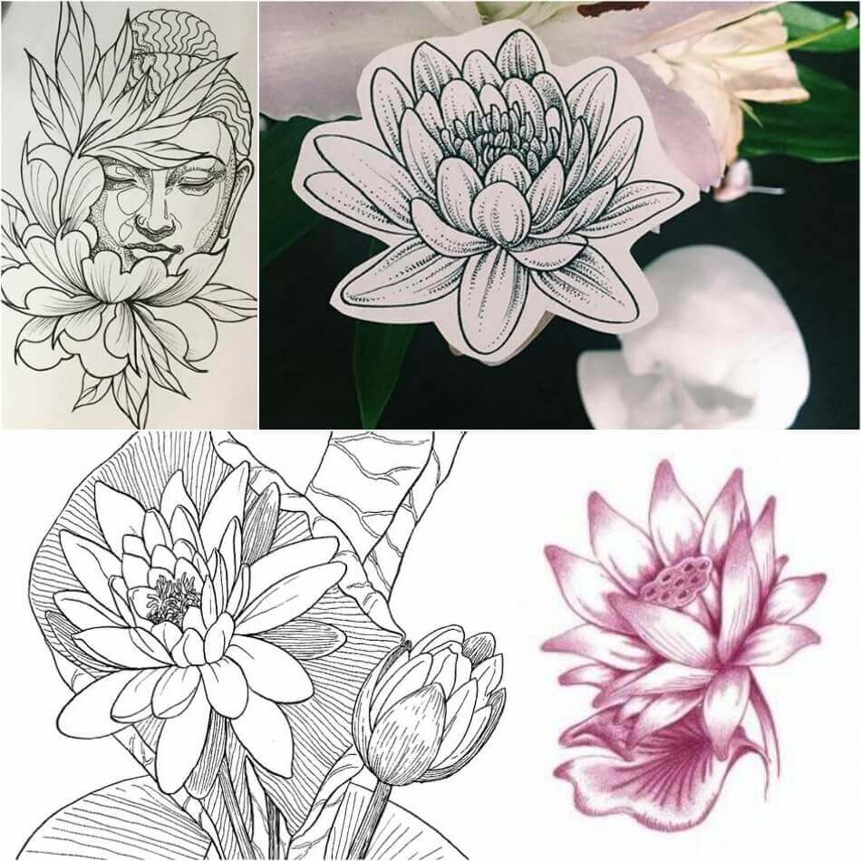 Lotus Flower Tattoo Female Lotus Tattoos Designs With Meaning