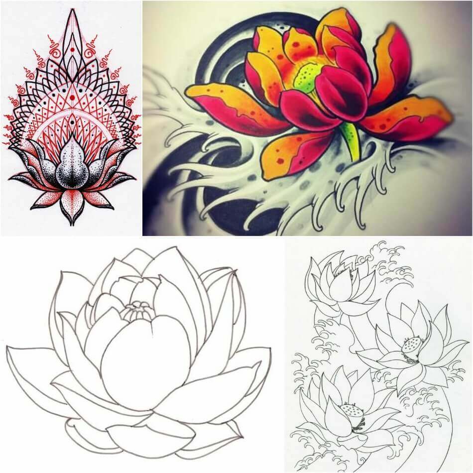 Lotus Flower Tattoo Female Lotus Tattoos Designs with Meaning