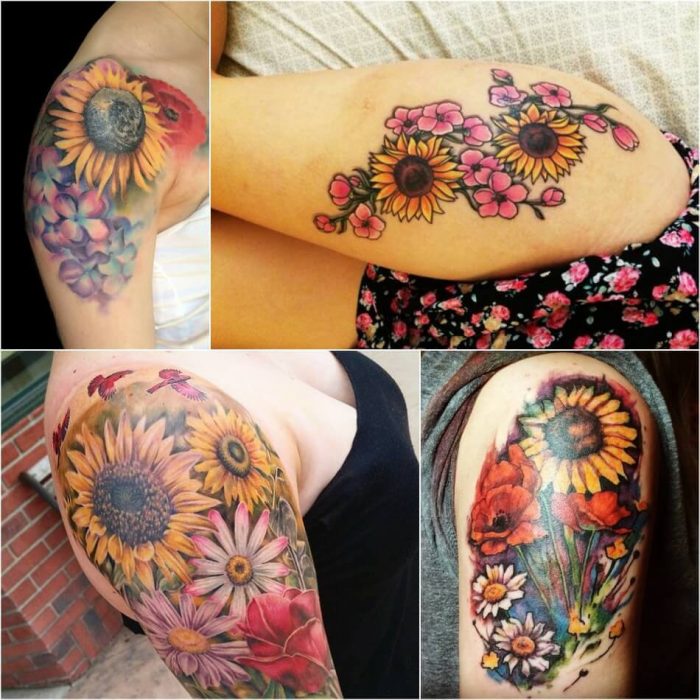 Sunflower Tattoo - Sunflower Tattoo Ideas - Sunflower Tattoo Meaning - Sunflower Tattoo Designs