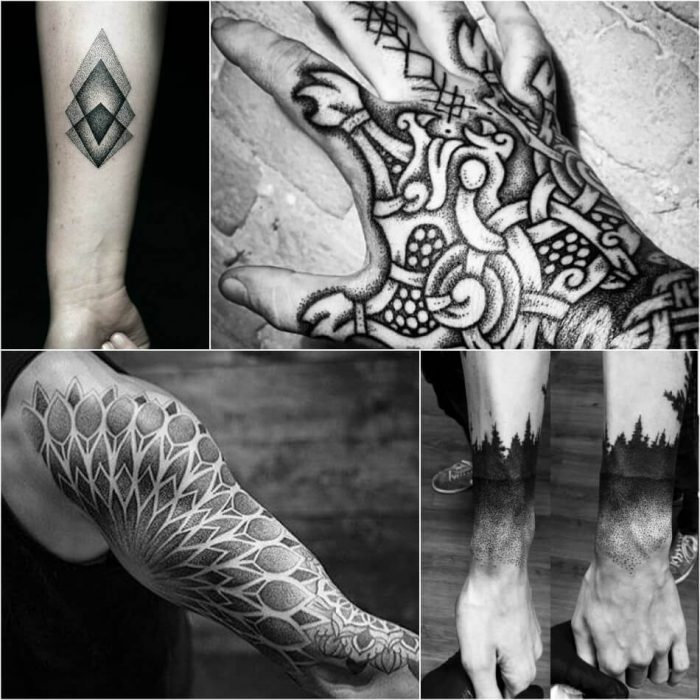 dotwork tattoo - dotwork geometric tattoo - dotwork tattoo for men