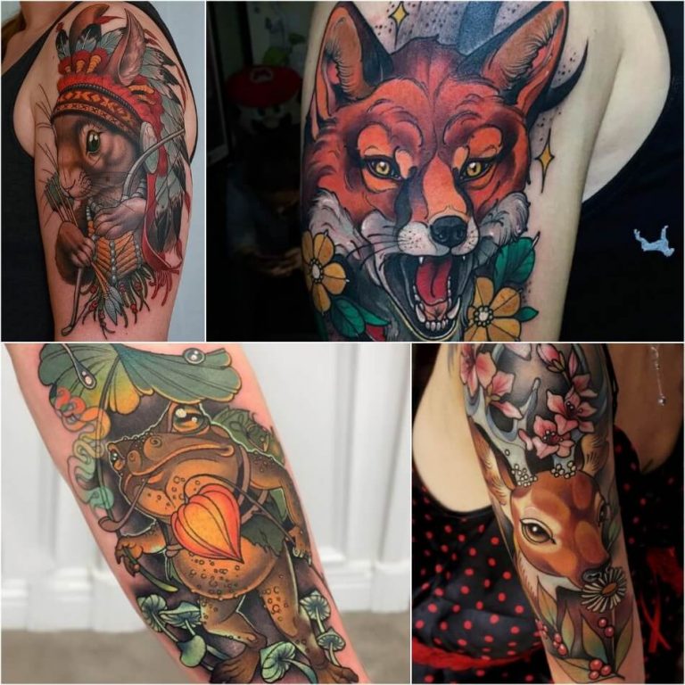 New School Tattoos - Tattoos with Heavy Outlines
