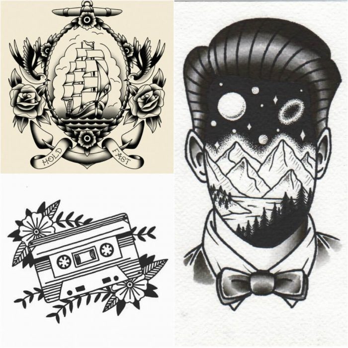 old school tattoos - old school tattoos flash - old school tattoos designs