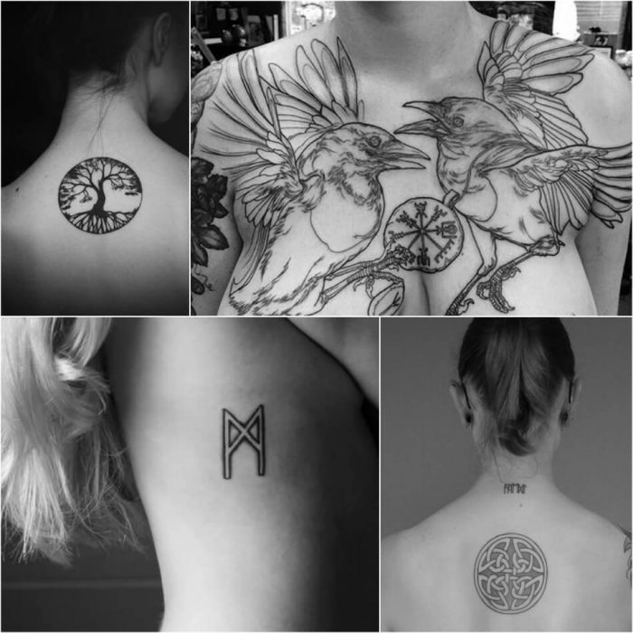 feminine viking tattoos for women