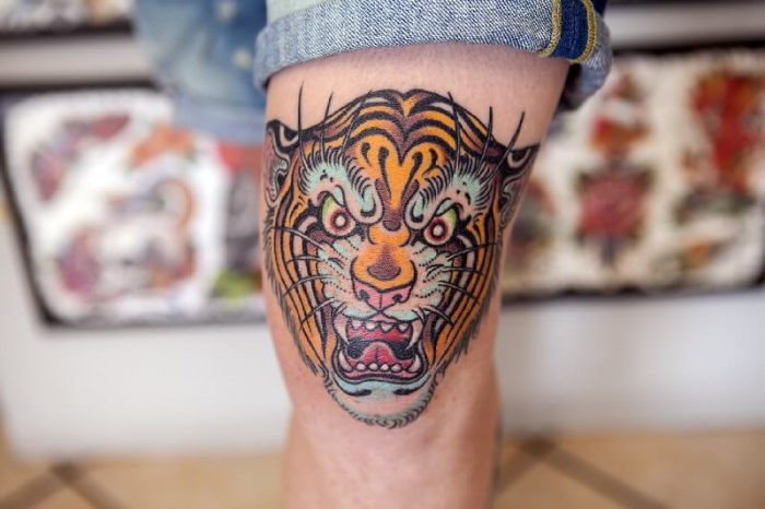 tiger tattoos - tiger tattoos meaning - tiger tattoos on leg