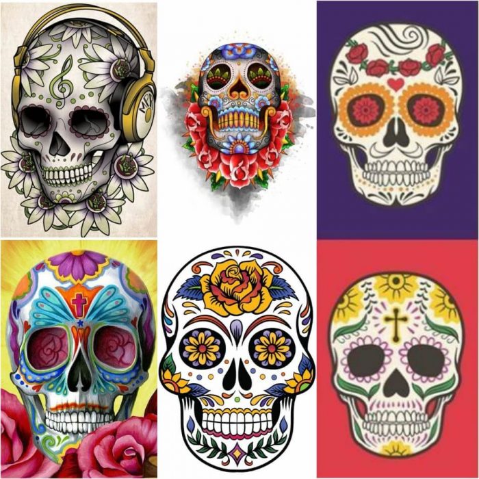 mexican skull tattoo - sugar skull tattoo designs - skull tattoo