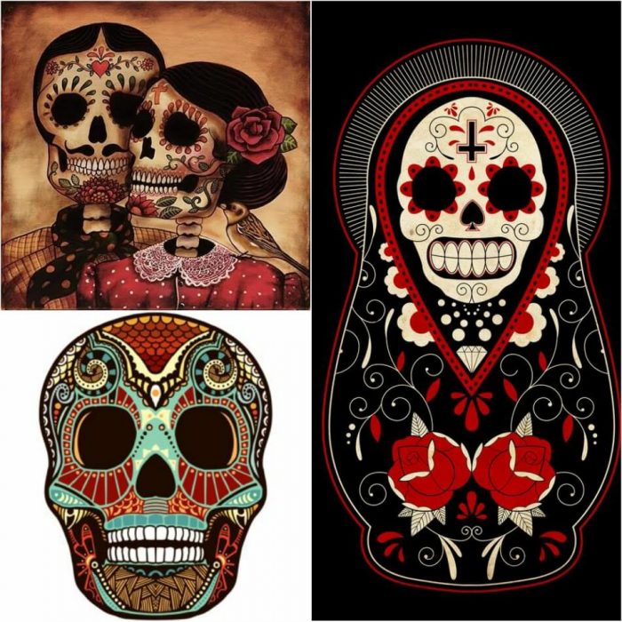 mexican skull tattoo - sugar skull tattoo designs - skull tattoo