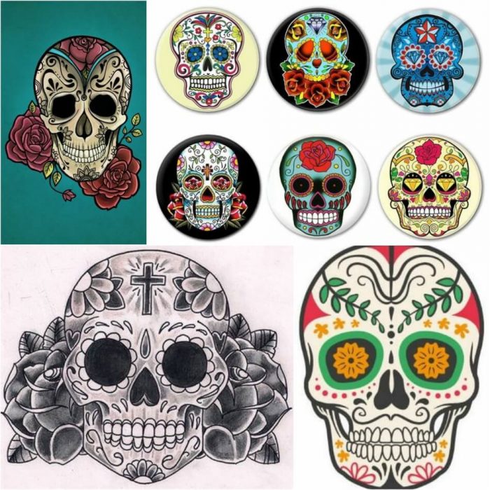 mexican skull tattoo - sugar skull tattoo designs - skull tattoo