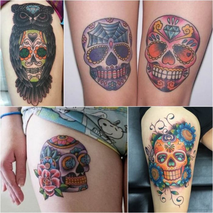 mexican skull tattoo - sugar skull tattoo - sugar skull tattoo designs