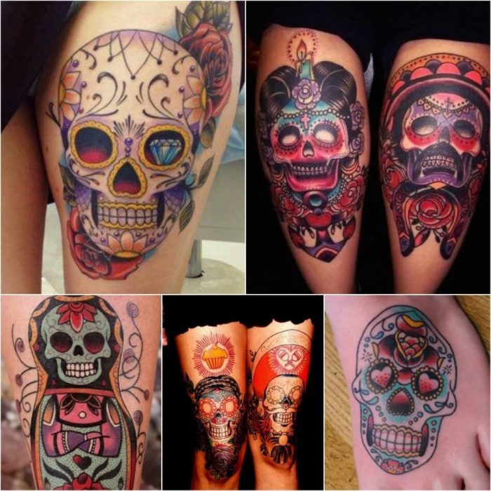 mexican skull tattoo - sugar skull tattoo - sugar skull tattoos meaning