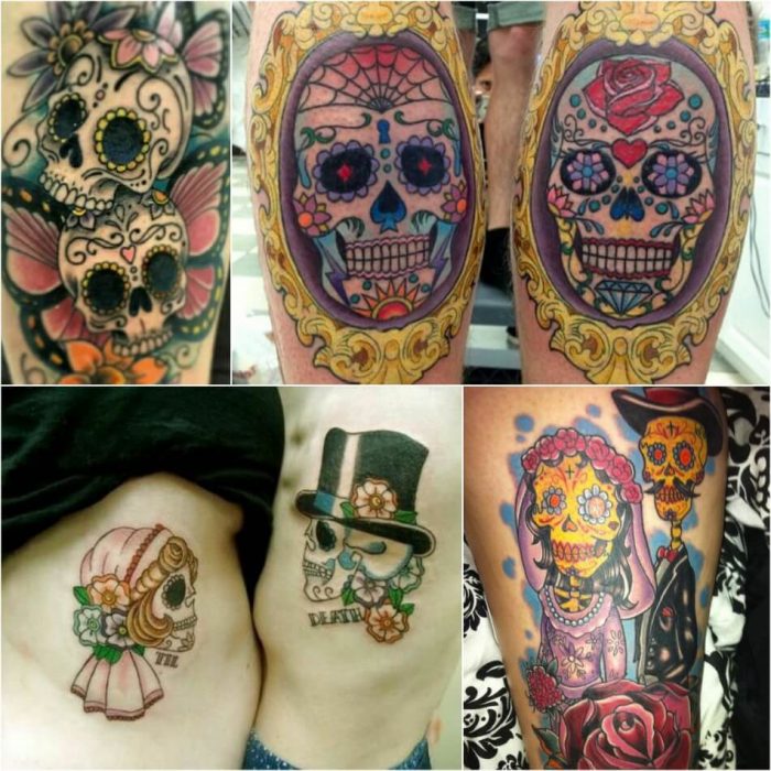 mexican skull tattoo - sugar skull tattoo - calavera skull tattoo