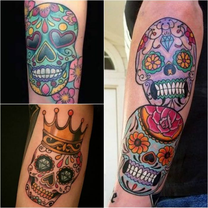 mexican skull tattoo - sugar skull tattoos for guys - sugar skull tattoo