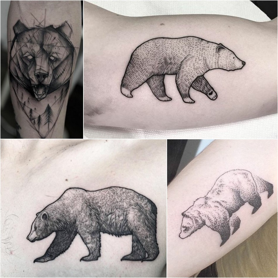 Bear Tattoo Design and Meanings Strength, Courage and Confidence