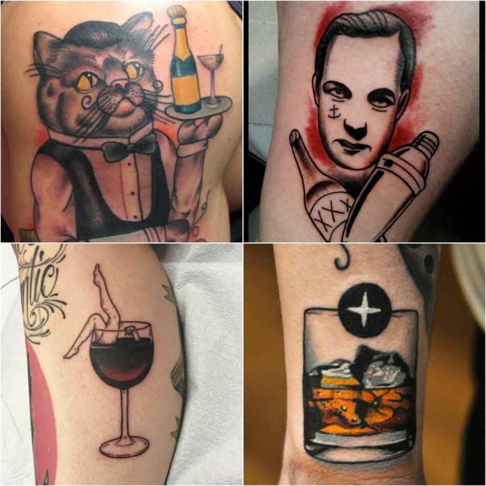 Stunning Tattoos for Bartenders Best Cocktail & Drink Tattoo Ideas