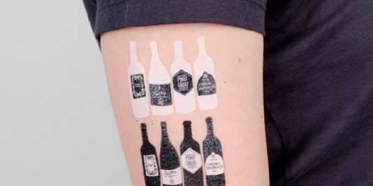 bartender tattoo - small cocktail tattoo - tattoo alcohol drink