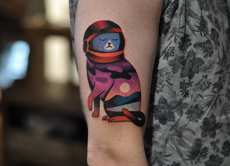 space tattoo - astronaut tattoo - space tattoo ideas