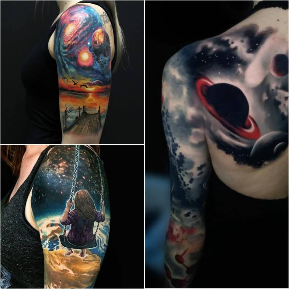 Space Inspired Tattoos - Planet Tattoo Ideas for Men and Women