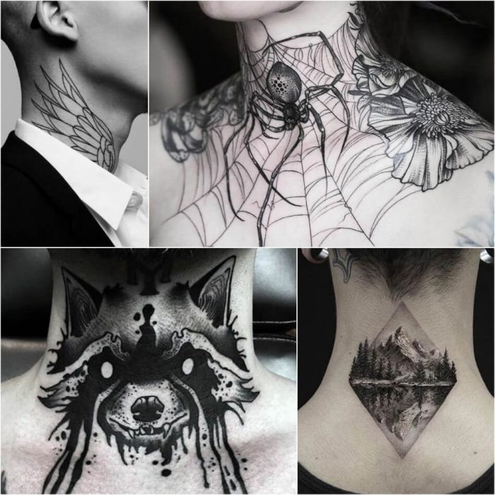 neck tattoo - creative neck tattoos - neck tattoo ideas