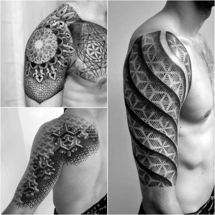 sleeve tattoos for men - shoulder tattoos - quarter sleeve tattoos