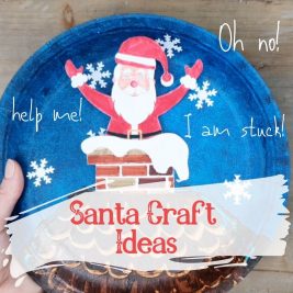 santa craft - christmas craft ideas - santa stuck in a chimney