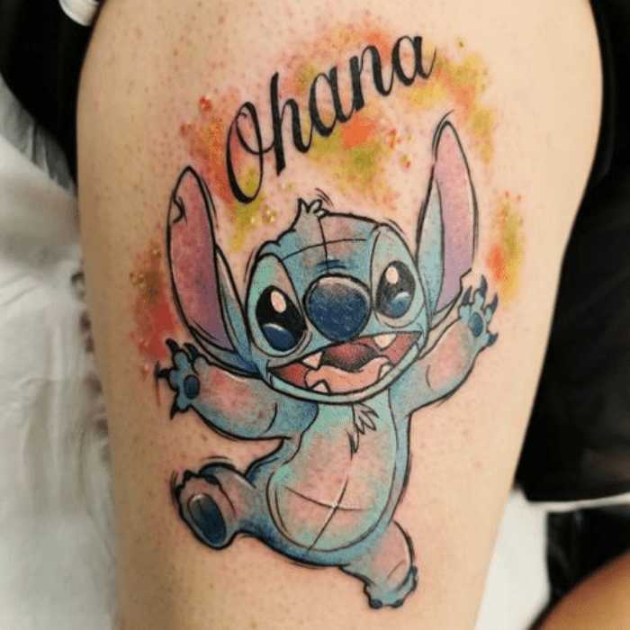 Stitch tatouage rose  Lilo and stitch tattoo, Stitch tattoo