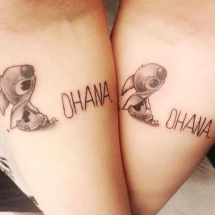 Ohana Stitch Tattoo  Stitch tattoo, Tattoos for daughters, Ohana