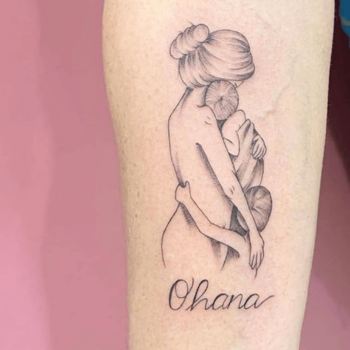 Ohana Stitch Tattoo  Stitch tattoo, Tattoos for daughters, Ohana