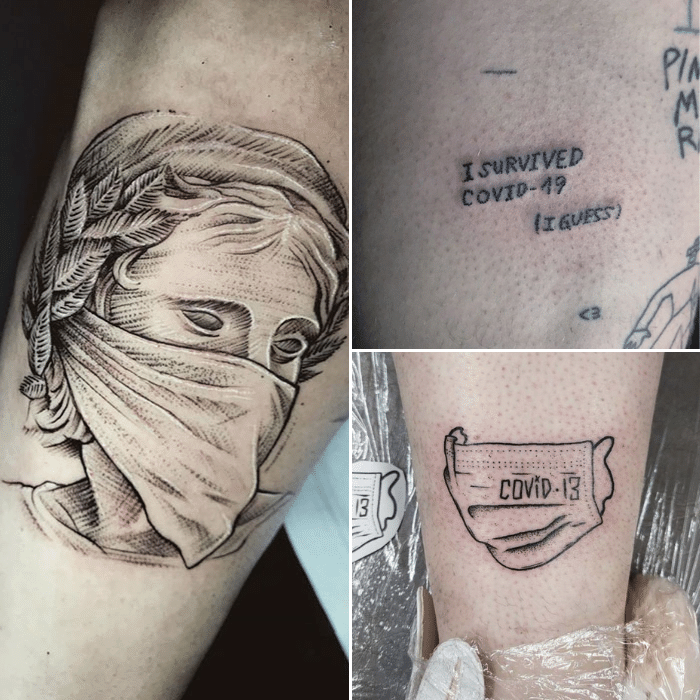 Covid 19 tattoos - Corona virus tattoo ideas - Survivor tattoo ideas